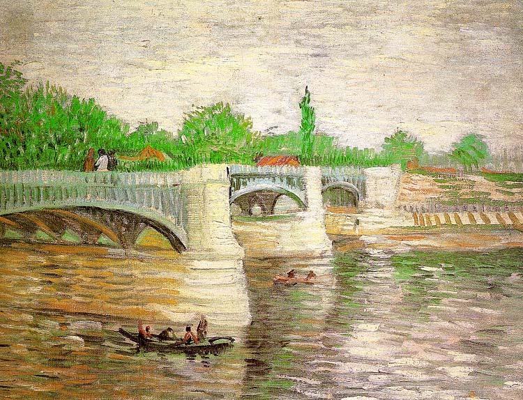 Vincent Van Gogh The Seine with the Pont de la Grand Jatte Norge oil painting art